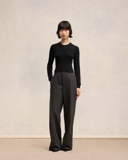 Ami Paris 24fw de Coeur сетчатой ​​круглый свитер женский цвет женский цвет FKS135Kn0049. 20 XXS