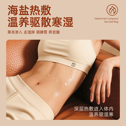 Tongrentang sea salt bag hot compress bag hot compress bag physiotherapy bag electric heating salt bag moxibustion mugwort warm palace belt