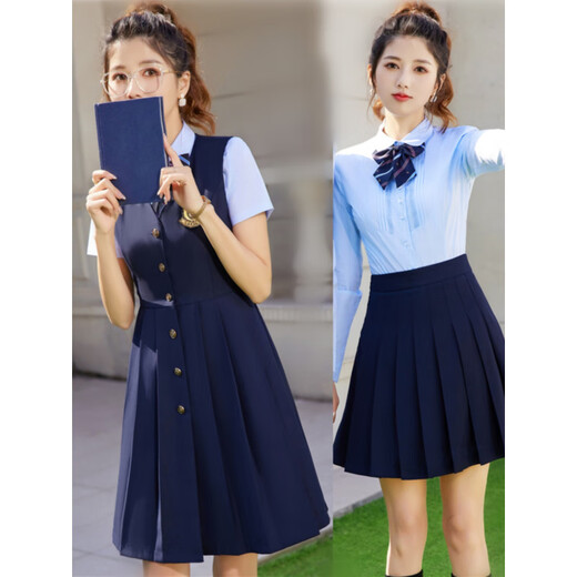 今诩幼儿园教资面试穿搭老师连衣裙两件套教师园服套装早教幼师工作服 9926灰色单西装 S