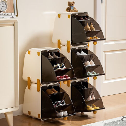 Raft core shoe box household shoe storage cabinet to store shoes children's rotating storage thickened shoe rack shoe cabinet dustproof storage box all models suitable for 2-5 years old and under 30 sizes mind taking photos with caution children's rotating shoe box DIY model