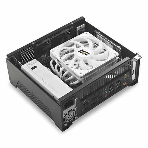 Fish Nest (METALFISH) T10 chassis ITX mini computer DIY desktop thin horizontal nuclear display small chassis half-height graphics card slot 4.8L supports small 1U power supply T10 white + small 1U 500W power supply