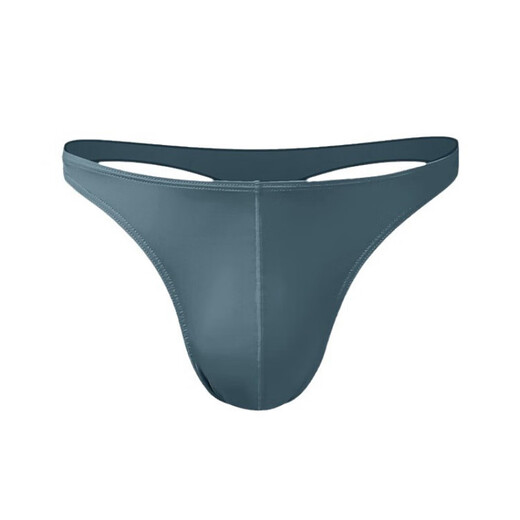 MiiOW Men's Low Waist U-convex Stretch Tight Sexy T-Pants Ice Silky T-Pants Cool Breathable T-Pants Sports Black 3 Pairs L