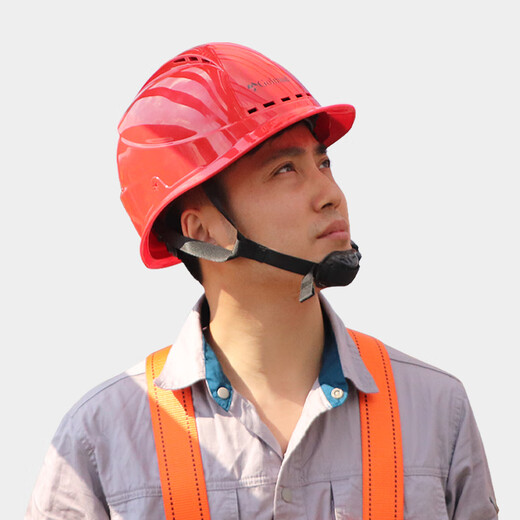 哥尔姆安全帽工程工地建筑施工劳保防砸领导电工国标头盔加厚723 红色