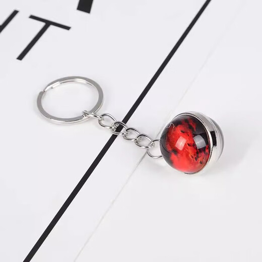 Luminöses Universum doppelseitige Erdgalaxiezubehör Schlüsselkette Planet Schlüsselkette Schultasche Anhänger Globe Hanging Dekoration Planet Schlüsselkette - Erde