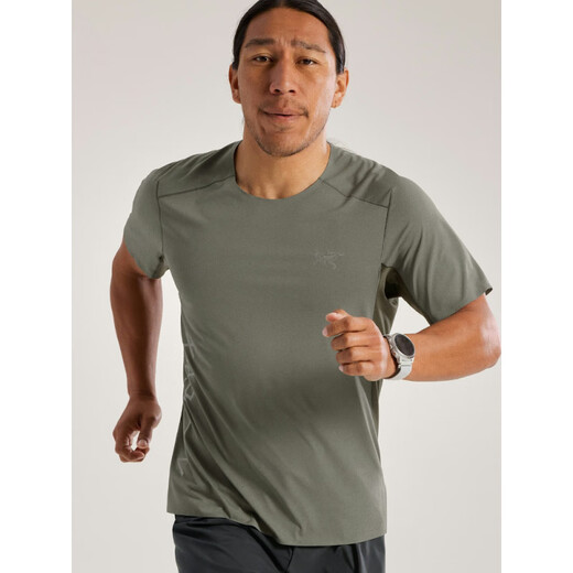 Archaeoptera Bird (ARC'TERYX) Men's NorvanDownwordLogo moisture absorption short-sleeved T-shirt X97207735 Official authentic Jumping Orange Verve X9720 S