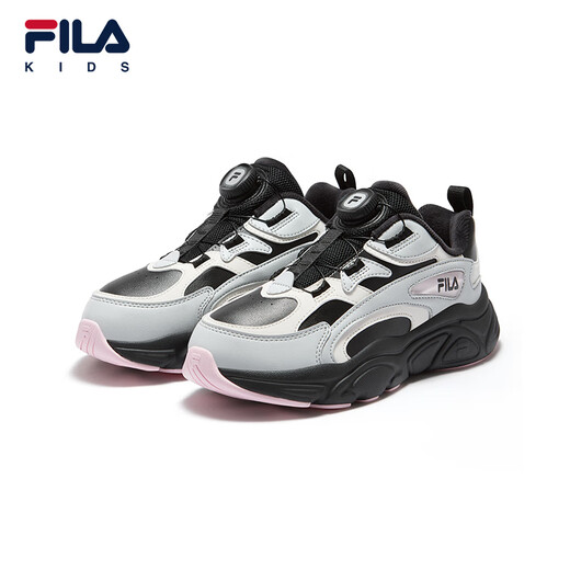 FILA children's shoes running shoes 2025 winter new men's and women's sports shoes for middle-aged and older children Mars Northern Edition Black/Japanese Rock Gray-BG 37
