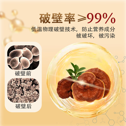 Gu Shitang Break Wall Ganoderma Lucidum Spore Powder Boad Boîte Amélioration Immunité Produits Nutritional Products Nutritional Tonics adaptés aux personnes âgées [Gift Gift Triterpènes 16G Polysaccharide 2G] 60 sacs * 1 boîte
