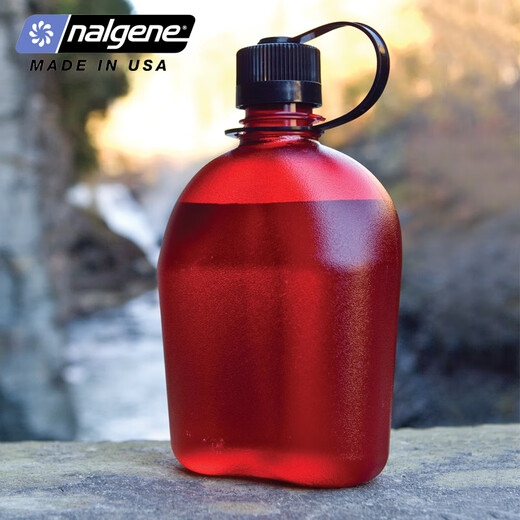 乐基因（nalgene）乐基因nalgene进口运动水杯大容量便携塑料户外男女夏天健身水壶1 1777-9905军绿色[黑鹰联名款]