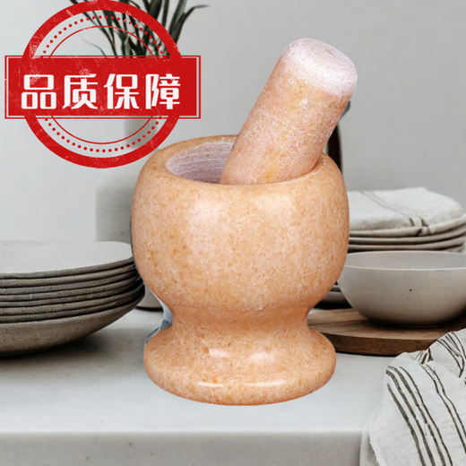 Meikejie Natural Marble Garlic Pounding Artifact Household Manual Garlic Pounding Machine Garlic Pounding Machine Garlic Jar Pounding Garlic Press Bowl Garlic Mortar Big Sale Black Stone Hammer (Suitable for Home)