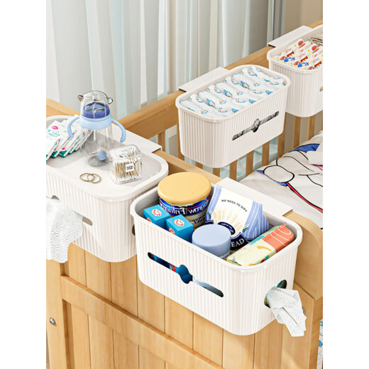 Znmw Nachthänge hängende Korb Baby Krippe Nachteile Lagernwindeln Windeln Windelbeutel Windel Windel Zaun Aufbewahrungsbox Crescent White Coverless Modell [mit Papierschublade + Kabeleinfügungsanschluss]