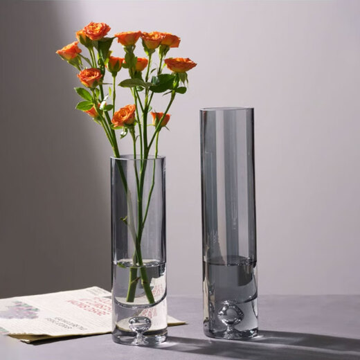 Jd fleurs vase Vase gris gris bas populaire vase à haut bond
