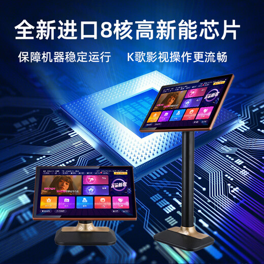 Performer karaoke machine home smart voice home karaoke all-in-one machine new high-definition touch screen WiFi network capacitive screen professional singing high-end and sound element connected to TV 16-inch capacitive touch screen 500G - default floor stand when placing an order (please note the desktop stand)