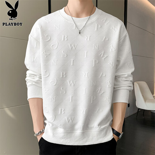 Playboy (PLAYBOY) sweatshirt men's long-sleeved T-shirt men's jacket men's spring sports tops American casual trendy brand bottoming shirt