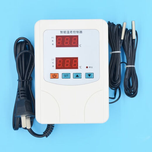 Engineering Solartemperaturdifferenz-Kreislauf Controller 9901 Intelligente Digitaltemperaturdifferenzinstrument Instrument Return Wasserzirkulationstemperaturdifferenz Schalter 9901+2 2,5 Meter wasserdichte Sonde