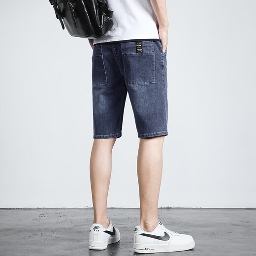 Semir summer denim shorts men's summer thin fashion brand casual outside wear five-point 2025 new mid-sleeved Hong Kong style retro 671 blue gray + 671 light blue 31 (2 feet 4)