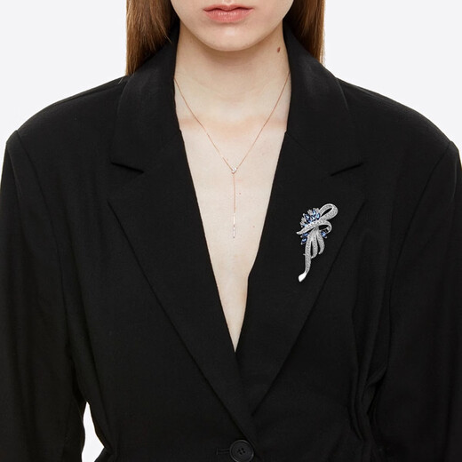 QIWN Corsage Brooch High-end Exquisite Fashion Light Luxurious Temperament Matching Suit for Mother’s Birthday Gift Women’s Pin Birch Gold