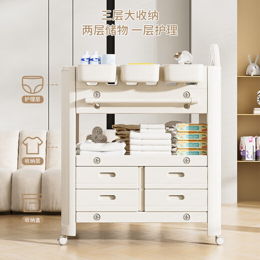 JPhznb Baby Windel Tabelle Baby Touch Bad Fütterung Windel Wechsel Pflege Tabelle bewegliche Multifunktion