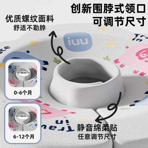iuu婴儿游泳桶免安装 儿童洗澡桶 可折叠泡澡桶家用新生儿游泳池浴桶 【免安装-透明】超大号+浴袋 母婴级面料，耐磨稳固防变形