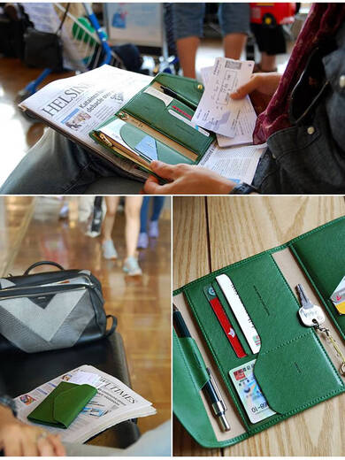 
Yonghuan RFID passport clip passport bag passport ticket storage clip multi-function travel document storage bag protection cover overseas extended upgrade model - black