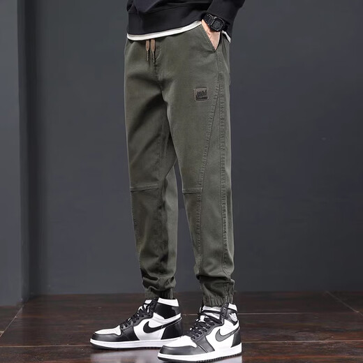 Spechthose Herren Sommer dünne Schlanke Fit Arbeithose Loose Trendy Marke Vielseitige Mode Casual Hosen 689 Dunkelgrau 4xl