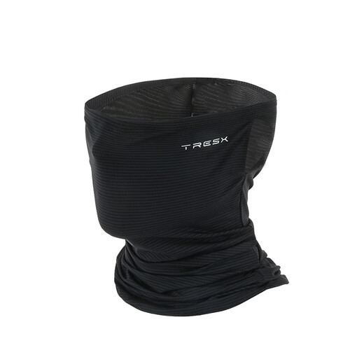 TRESX anti-UV sun protection face mask hanging ear lure fishing sun protection mask thin ice silk scarf outdoor hiking stripes dark black