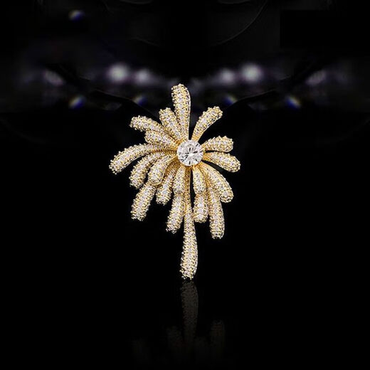 Exquisite brilliant fireworks brooch women's suit corsage brooch accessories cardigan coat temperament decoration Firework beads A105