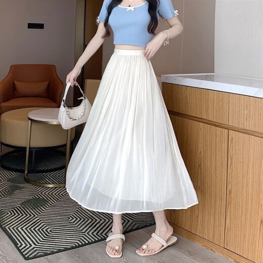 High-End-Streamer-Garnrock für Frauen 2025 SOMMER SOMMER SCHLIMME SLIM-SLIM-GARARS ROCK MIDE LANGE SUPER Fairy Rock 1343 Aprikosenfarbe [Perle-sensitives Netzrock] L Empfohlen [110-125jin [Jin gleich 0,5 kg]]