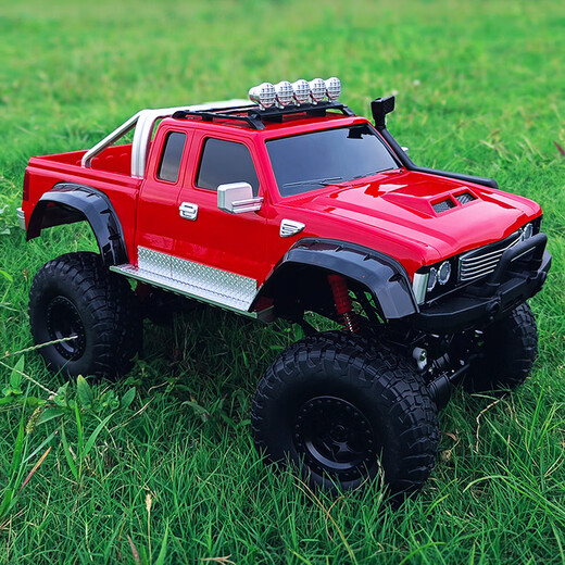 Burjuman Fernbedienung Pickup Kletterwagen Hochgeschwindigkeitskletterwagen Extra große Offroad-Pickup Pickup Fernsteuerung Spielzeugauto Kinder-Elektroautos Pickup Blau geliefert mit einer Reihe von Batterien