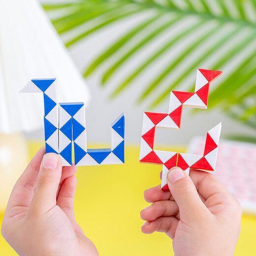 Er Jiagong Small Trompete Magic Rurer Cube Spielzeug 24-Section Magic Lineal Kinder Würfel-Intelligenz Spielzeug Kindergärtner Geschenk 2 Stücke 24-Section Magic Lineal (zufällige Farben
