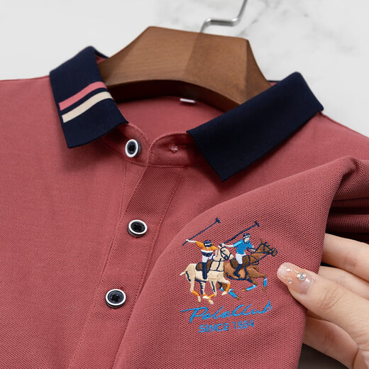 Uni Qlo Vêtements d'été T-shirt à manches courtes de Paul avec col en coton en coton lâche brodé 9901 kaki M [suggéré 90-110jin [Jin est égal à 0,5 kg]]]