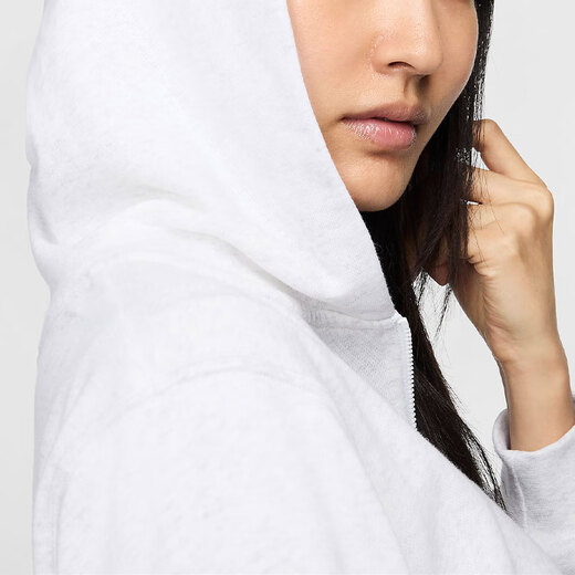 NIKEChill Terry Solid Color Loose Zipper Hooded Jacket Women's Birch Heather Birch Heather XS