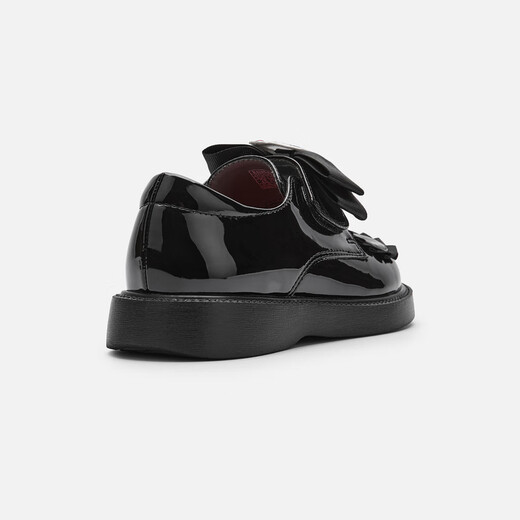 Balabala Girls Princess Shoes 2025 Spring and Autumn New Small Leather Shoes Black 90001 31