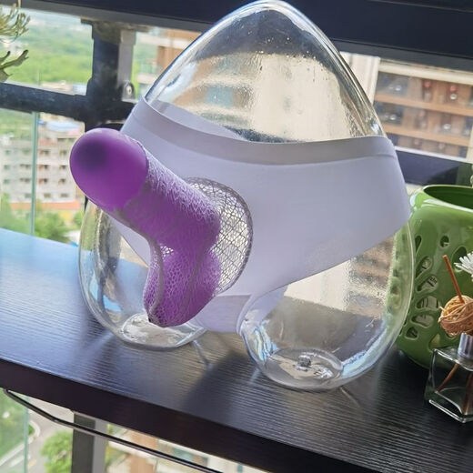 Renduo personalized men's underwear thong ice silk seamless elephant trunk U convex bag ultra-thin transparent lace youth pants skin color long open 1 piece L recommended 130-170 Jin Jin equals within 0.5 kg