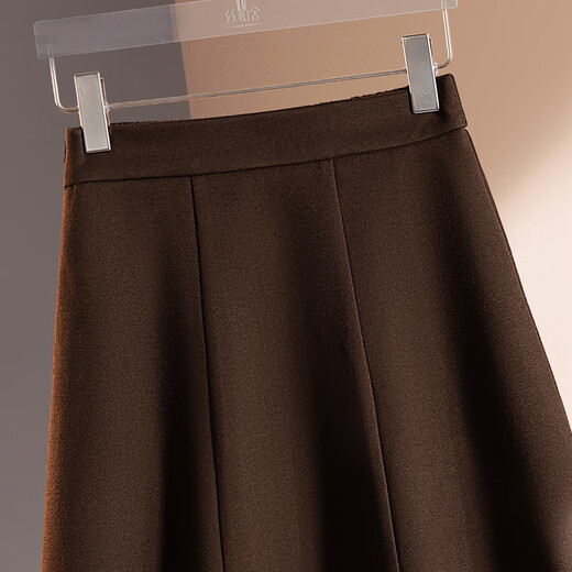 Sibaishe High Waist Umbrella Skirt 2025 Autumn New Women's Commuting Simple Temperament Mid-Length A-Line Skirt