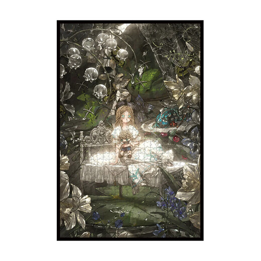 Identidad Quinta Memories Piable Puzzle 1000 Piezas Versión de madera enmarcada para adultos Conjunto de bricolaje hecho a mano Pintura decorativa 78x53cm (Desmontado con marco de fotos negro) 1000 A10975 Little Girl