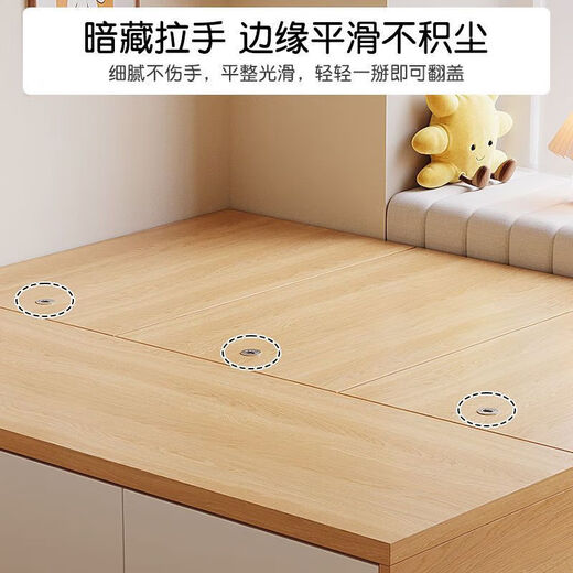 仕巷小户型储物榻榻米床双人高箱定制12358 【包安装】暖白色-三抽三门+10cm 1800mm*1900mm