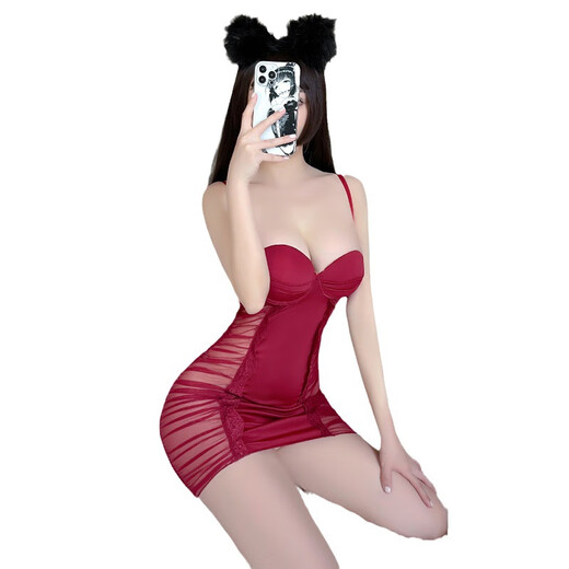 Manyan SEXY SUPERSIÓN SUSPENDIENCIA SEXY SEATY Soft Perspective Played Falda corta Soporte de acero Pad, algodón 9400 negro [mono de una sola pieza] + 3524 Tamaño de uniforme de látigo de cuero