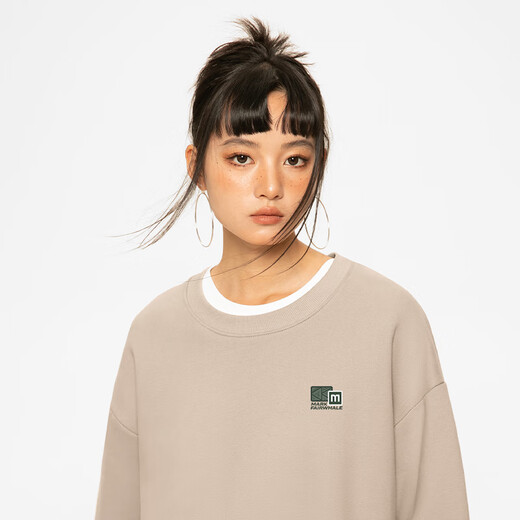 Mark Huafei недеформируемая толстовка мужская весна-осень 2025 новая тяжелая куртка унисекс с круглым вырезом и длинными рукавами черная XL