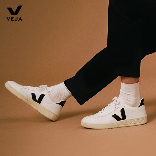 Veja official direct supply women's V-10 French fashion brand white shoes 37 free for men and women