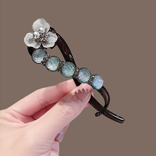 Dongyi's carefully selected twist clip hair clip for women's hair with multi-disc hair clips, high-end rhinestone beaded one-word clips, simple and not irritating the hair in summer