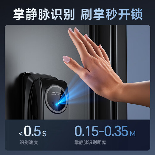 Cerradura de puerta inteligente Lenovo R20-1 Palm Vein Cerradura de huella digital Reconocimiento facial 3D Cerradura inteligente Cerradura electrónica Puerta de entrada Cerradura con contraseña Puerta de seguridad completamente automática para el hogar