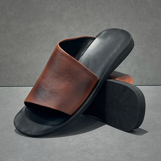 DIFANPU International Luxury Brand Herrenschuhe 2025 Neueste Sommer-Slipper High-End-Freizeitschuhe bequeme weiche Sohle Flip-Flops Black [Brand Gift Box] 38
