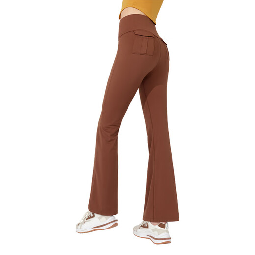 LULULMCCTN Yoga Pants Women's New High Waist Hip Lifting Pilates Professional Training Sports Fitness Micro-Large Pants Black S