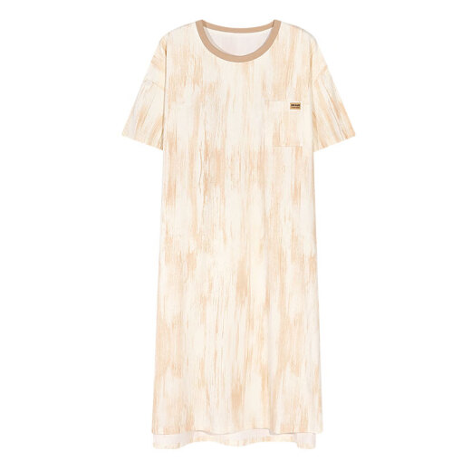 Urban Beauty Urban Beauty Nightkide Damen Sommer reines Baumwoll -Cartoon lässig losen losen Plus -Größe Mädchen süßes gestreiftes Kleid 14108b m