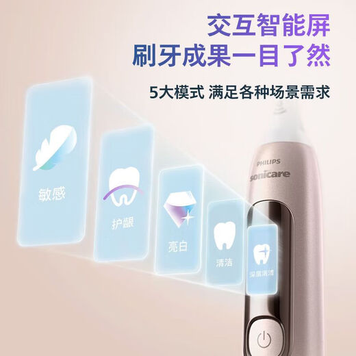 飞利浦（PHILIPS）电动牙刷HX3892钻7pro护敏刷成人情侣声波 [肖战]钻7Pro护敏刷曙光金