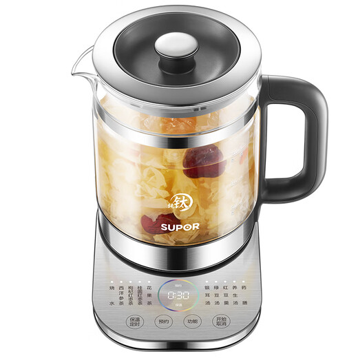 SUPOR Health Kettle Pure Titanium 0 Coating Health Kettle Household 1.5L Large Capacity Glass Electric Kettle Electric Kettle 316L Stainless Steel Multi-stage Temperature Control Supermarket Model Offline Same Style at Counter 1.5L