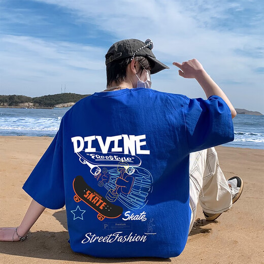 Yicai Bay Teenager T-Shirt für Männer, Junior- und Senior High School-Schüler Sommer Teenager kurzärmeliges T-Shirt für Männer 2025 Neues hübsches, trendiges Design 3899 Schwarz One Size M M.