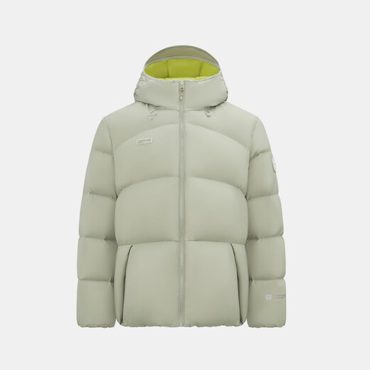 雪中飞2025新款男士短款户外高充绒连帽羽绒服潮流面包加厚舒适外套 天冰绿|4867 XL /175/96A