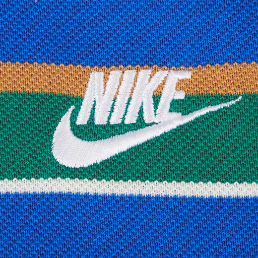 耐克（NIKE）翻领polo衫男装夏季纯棉透气条纹商务工作休闲装上衣男士百搭T恤 FN3897-480 S /165/84A