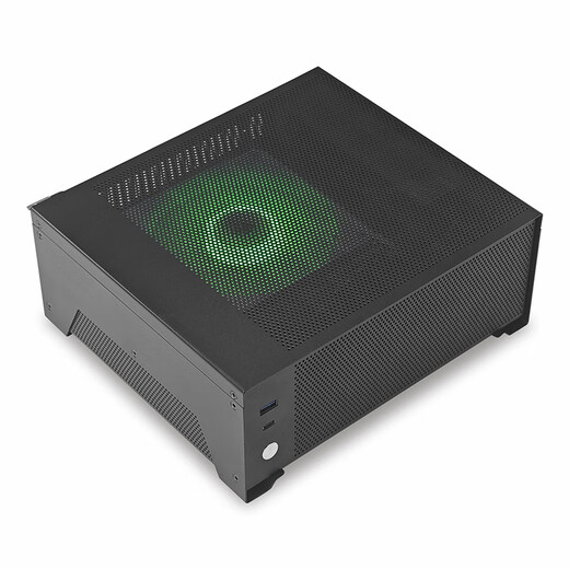 Fish Nest (METALFISH) T10 chassis ITX mini computer DIY desktop thin horizontal nuclear display small chassis half-height graphics card slot 4.8L supports small 1U power supply T10 white + small 1U 500W power supply